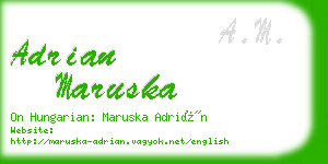 adrian maruska business card